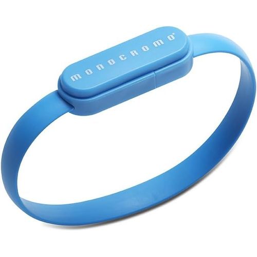 Kal-, Bracelet Monocromo Pattern, Bracelet De Recharge Et De Transmission De Données, Bleu Clair, 1