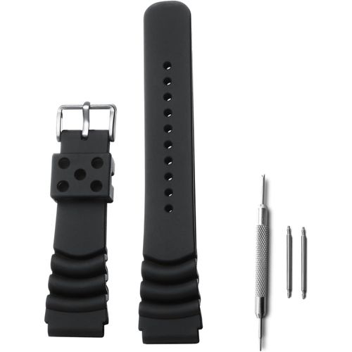 Kal-Bracelets De Montre En Silicone Pour Hommes En Caoutchouc À Libération Rapide Pour Montres Noir