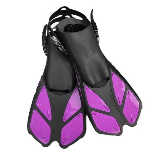 Chaussures Grenouille Pour Adultes,Palmes Avec Boucles Réglables,Talons Ouverts,Conçues Pour La Plongée En Apnée Et La Plongée Sous-Marine - Type Purple-Ml-Xl(9-11) #B