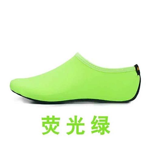 Chaussures D'eau Unisexes Antidérapantes Pour La Natation,La Plongée,La Plage,L'été,Sandales Plates,Baskets De Bord De Mer Pour Hommes Et Femmes,Accessoires - Type A-Fluorescent Green-L (38-39 )