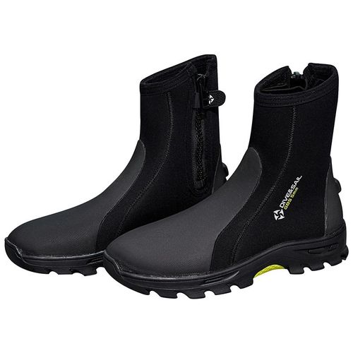 Bottes De Plongée 5mm Néoprène Chaud Anti-Dérapant Côté Fermeture Éclair Chaussures De Plongée Élasticité Plongée Sous-Marine Plongée En Apnée Chaussures De Pêche Sous-Marine Vo - Type Black-9 (42)