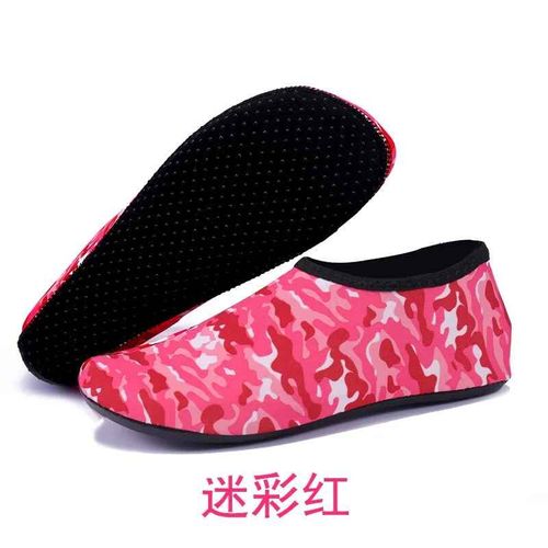 Chaussures D'eau Unisexes Antidérapantes,Chaussettes De Natation Et De Plongée,Sandales De Plage D'été,Chaussures Plates,Baskets De Bord De Mer,Pantoufles Pour Ho - Type B-Camouflage Red-3xs(30-31) #A