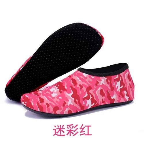 Chaussures D'eau Unisexes Antidérapantes Pour La Natation,La Plongée,La Plage,L'été,Sandales Plates,Baskets De Bord De Mer Pour Hommes Et Femmes,Accessoires - Type B-Camouflage Red-L (38-39 )