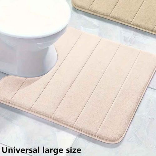 Tapis de salle de bain en forme de U,tapis de toilette,de salle de bain,en mousse à mémoire de forme,antidérapant,Super absorbant - Type CAMEL-40CMx50CM