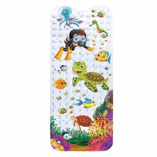 Grand tapis de bain en PVC de dessin mignon,antidérapant,pour douche,baignoire,avec ventouse,coussin de Massage doux,pour enfants et personnes âgées - Type Diving 1