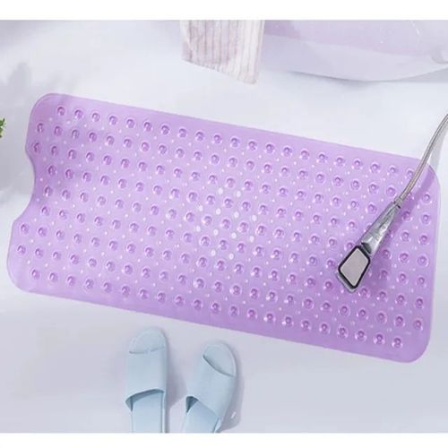 Grand tapis de bain en PVC de dessin mignon,antidérapant,pour douche,baignoire,avec ventouse,coussin de Massage doux,pour enfants et personnes âgées - Type Clear Purple