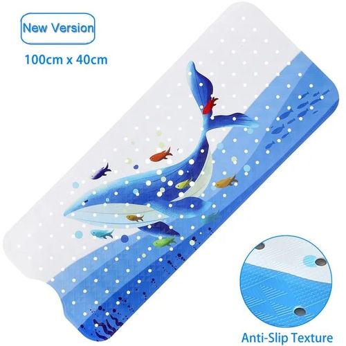 Grand tapis de bain en PVC de dessin mignon,antidérapant,pour douche,baignoire,avec ventouse,coussin de Massage doux,pour enfants et personnes âgées - Type Whale2
