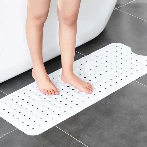 Grand tapis de bain en PVC de dessin mignon,antidérapant,pour douche,baignoire,avec ventouse,coussin de Massage doux,pour enfants et personnes âgées - Type White
