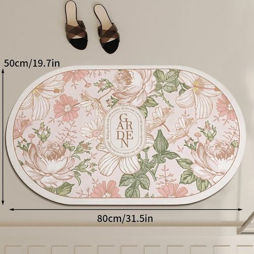 Ensemble de tapis de salle de bain antidérapant,en caoutchouc,Super absorbant,pour baignoire,sol latéral des toilettes,paillasson d'entrée,décoration de maison - Type A16