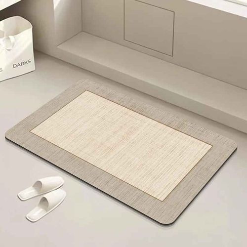 Tapis de bain antidérapant terre de diatomée tapis de salle de bain tapis de salle de bain Super absorbant coussin en caoutchouc mince tapis de diatomite pour douche de toilette - Type a4-50x80CM