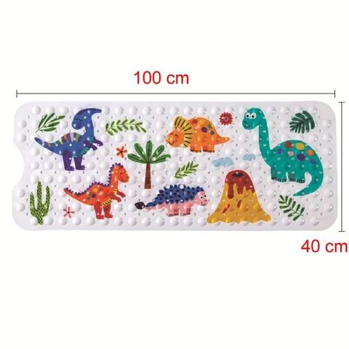 Grand tapis de bain en PVC de dessin mignon,antidérapant,pour douche,baignoire,avec ventouse,coussin de Massage doux,pour enfants et personnes âgées - Type Dinosaur