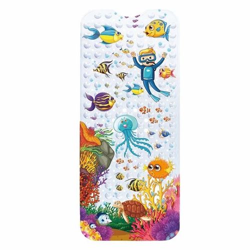 Grand tapis de bain en PVC de dessin mignon,antidérapant,pour douche,baignoire,avec ventouse,coussin de Massage doux,pour enfants et personnes âgées - Type Diving 2