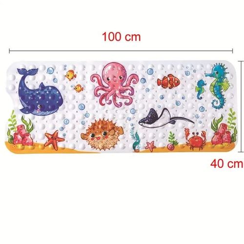 Grand tapis de bain en PVC de dessin mignon,antidérapant,pour douche,baignoire,avec ventouse,coussin de Massage doux,pour enfants et personnes âgées - Type Octopus
