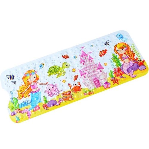 Grand tapis de bain en PVC de dessin mignon,antidérapant,pour douche,baignoire,avec ventouse,coussin de Massage doux,pour enfants et personnes âgées - Type Mermaid