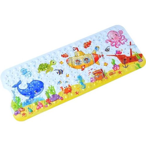 Grand tapis de bain en PVC de dessin mignon,antidérapant,pour douche,baignoire,avec ventouse,coussin de Massage doux,pour enfants et personnes âgées - Type Submarine