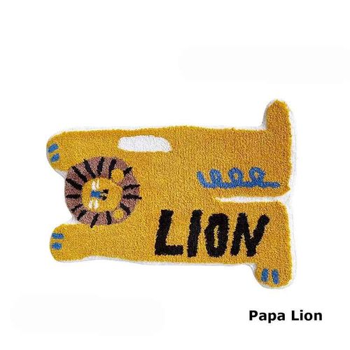 Tapis De Salon Doux En Imitation Cachemire,Dessin,Antidérapant,Pour Salle De Bain,Décoration De Chambre À Coucher,Pour Enfants,Saisons - Type Papa Lion-40x60cm