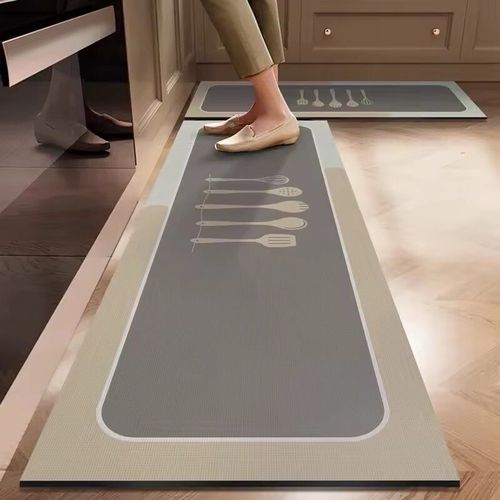 Tapis de sol de cuisine Super absorbant,Long et doux,pour salle de bain,antidérapant,séchage rapide,baignoire de douche,paillasson d'extérieur,décoration de maison - Type H-40cmx120cm
