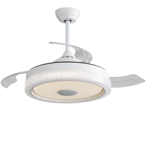 Ventilateur de Plafond avec Lumière, Sofucor, Pales Rétractables, Ventilateur, Télécommande Ventilateur Plafond, 3CCT+RGB