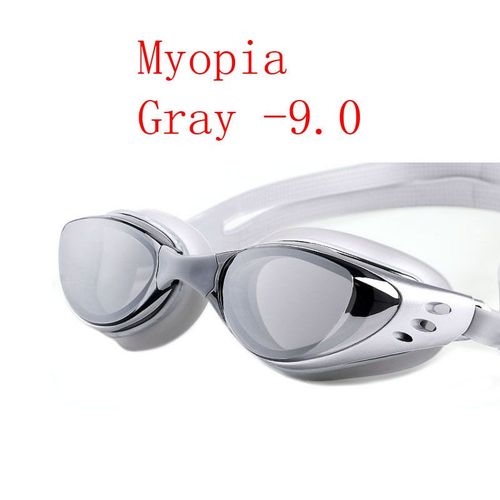 Galvanoplastie Myopie Lunettes De Natation Hommes Femmes Anti-Buée Arenablack Frêne Étanche Plat Lunettes De Plongée Lunettes - Type Grey -9-Without Box