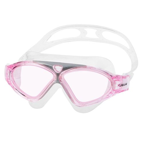 Jiejia Grand Cadre Professionnel Lunettes De Natation Pour Hommes Femmes Lunettes De Natation Anti-Buée Hd Étanche Silicone Adulte Lunettes De Plongée - Type Rose