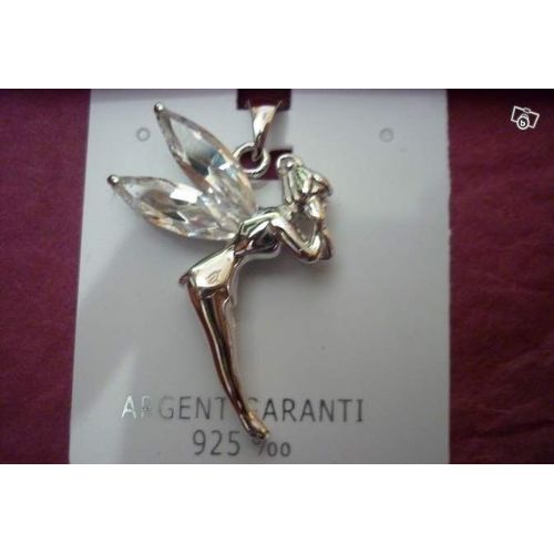 Pendentif Fée Clochette Argent & Oxyde De Zirconium