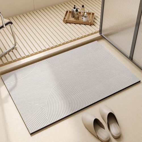 Tapis de bain Super absorbant avec fond en caoutchouc antidérapant,tapis de baignoire de salle de bain,Style Simple,tapis de sol à séchage rapide,coussinet de pied - Type 50x80cm 19x31inch #C