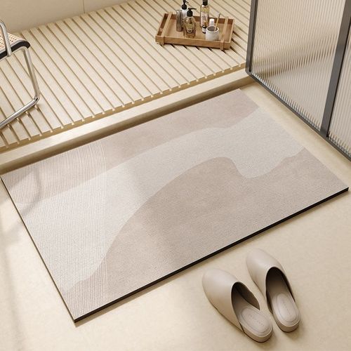 Tapis de bain Super absorbant avec fond en caoutchouc antidérapant,tapis de baignoire de salle de bain,Style Simple,tapis de sol à séchage rapide,coussinet de pied - Type 40x60cm 16x23inch #B