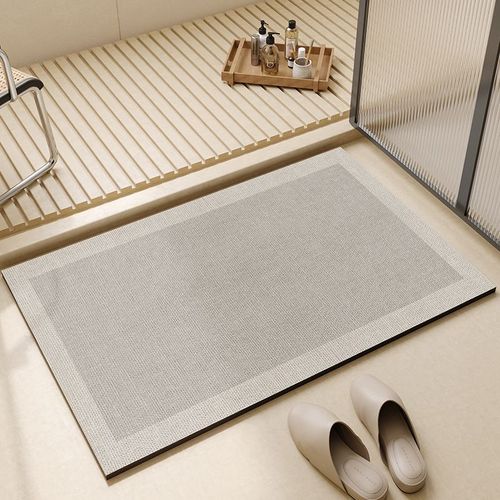 Tapis de bain Super absorbant avec fond en caoutchouc antidérapant,tapis de baignoire de salle de bain,Style Simple,tapis de sol à séchage rapide,coussinet de pied - Type 40x60cm 16x23inch #C