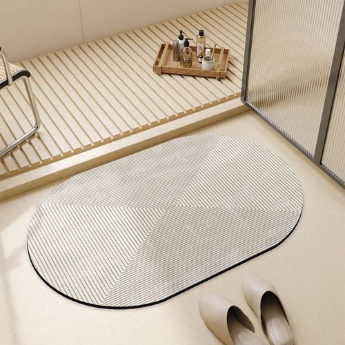 Tapis de bain super absorbants de style Wabi-sabi avec caoutchouc antidérapant,tapis de baignoire simple pour salle de bain,tapis de sol à séchage rapide,facile à nettoyer - Type 50x80cm 19x31inch #B