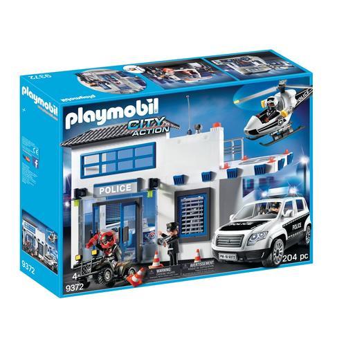 Playmobil 9372 - Poste De Police Et Véhicules