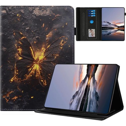 Cover Pour Samsung Galaxy Tab A 10.1 2016 Coque Étuis Housse Sm-T580 T585 Pu Cuir Flip Peint Motif Support Protection Tablette Pour Samsung Galaxy Tab A 10.1 2016 Cover,Papillons De Feu