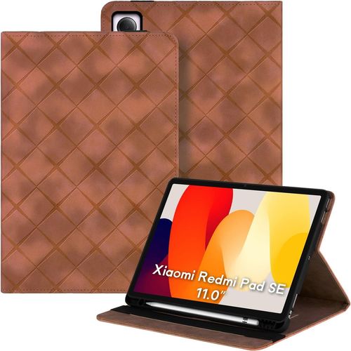 Coque Pour Xiaomi Redmi Pad Se 11 Pouces 2023 Housse De Protection Avec Porte-Pencil Support Fonction Etui Tablette Cuir Pu Étui Xiaomi Redmi Pad Se - Marron