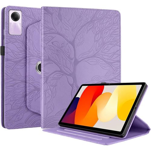 Coque Pour Xiaomi Redmi Pad Se 11 Pouces 2023 Étui Support Rotatif À 360 Degrés Pu Cuir Housse De Protection Avec Porte-Pencil Pour Redmi Pad Se 2023 Coque Violet