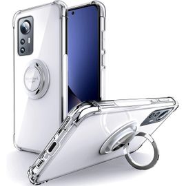 Coque Pour Xiaomi 12 / 12x 5g, Coque Xiaomi 12 Avec Support À Anneau Rotatif À 360 Degrés, Housse Mince En Tpu Souple Antichoc Pour Xiaomi 12 / 12x 5g - Transparente