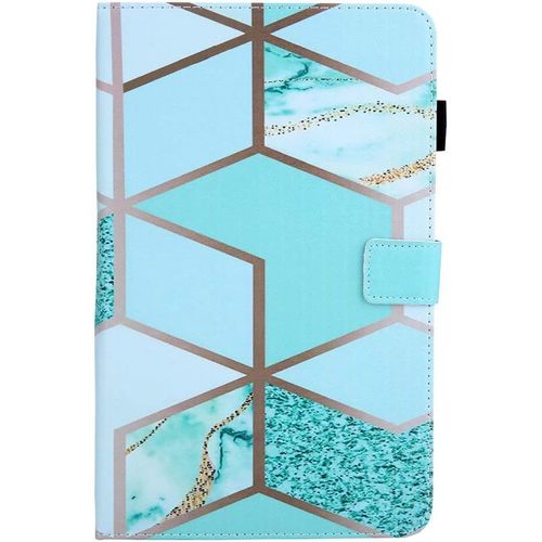Coque Compatible Avec Tablette Samsung Galaxy Tab A 8.0 2019 T290/T295 360 Antichoc Anti-Rayure Housse De Protection Motif Diamant Bleu Vert Pochette Etui En Cuir Pu Rabat Support Fonction