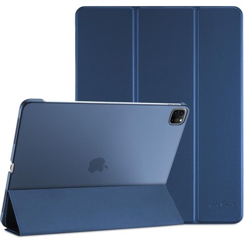 Procase Coque Pour Ipad Air 13 Pouces (M3) 2025/(M2) 2024, Ipad Pro 12.9 Pouces 6ème 2022/5ème 2021/4ème 2020/3ème 2018 Génération, Nouvel Étui Amélioré, Housse De Protection Anti-Chute -Bleu Foncé