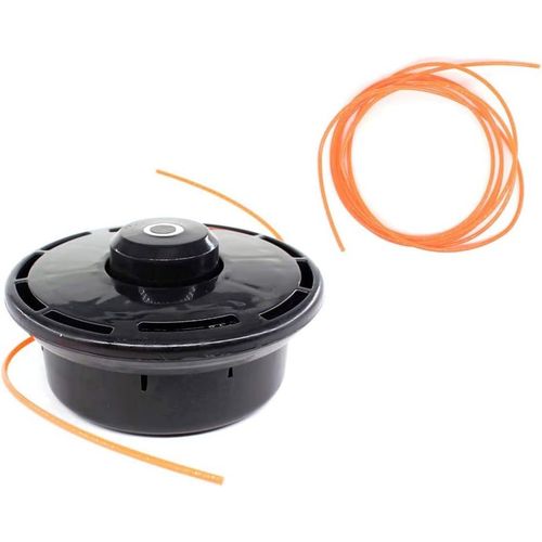Tête de débroussailleuse pour GX25 GX35 ZENOAH BC4310 3410 G45L Débroussailleuse à essence à tige droite M10 x 1,25 LH Noir et 2 m de fil nylon