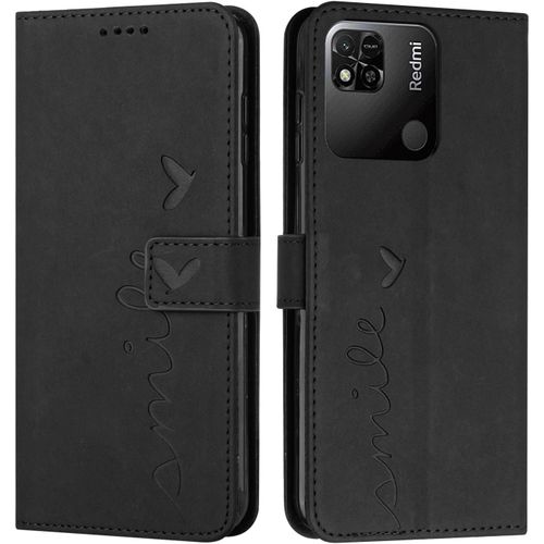 Coque Pour Xiaomi Redmi 10c 4g, Étui Housse En Cuir Pu Premium, Magnetique Flip Avec Pochette De Portefeuille, Protection (#Noir)