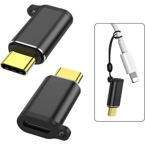 2PCS Adaptateur USB-C vers Lightning - Adaptateur Lightning (Femelle) vers USB Type C (mâle), Compatible avec la série iPhone 15, S23, Pixel 7, Mate 60 Pro et Plus