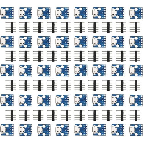 40 Pièces Micro USB Adaptateur Dip 5V 2.54mm 5Pin 5 Broches Connecteur B Type DIY Mâle Connecteur Adaptateur Micro USB vers Convertisseur DIP