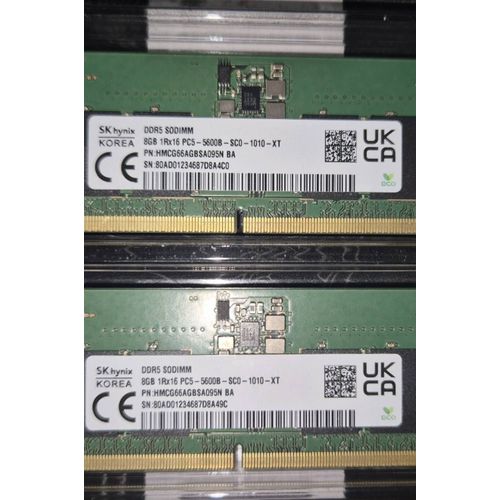 Mémoire pc portable ddr5 5600 mhz 2x8gb