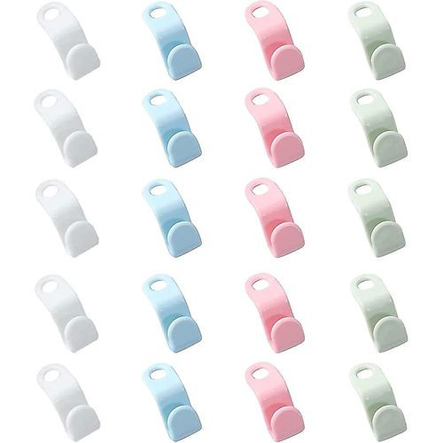 20 pièces connecter cintres haute qualité crochets connecteur pour placard garde-robe vêtements crochet organisateur Cl