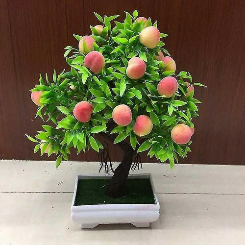 Plante artificielle bonsaï Orange, Pots en plastique + petit arbre fruitier en pot pour la maison, salon, ensemble de fleurs, boutique, décor de fête d'hôtel