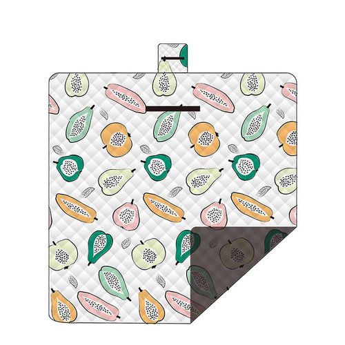 Grande Couverture De Pique-Nique Imperméable Et Pliable, Tapis De Camping De Plage 3 Couches, Portable-Papaye