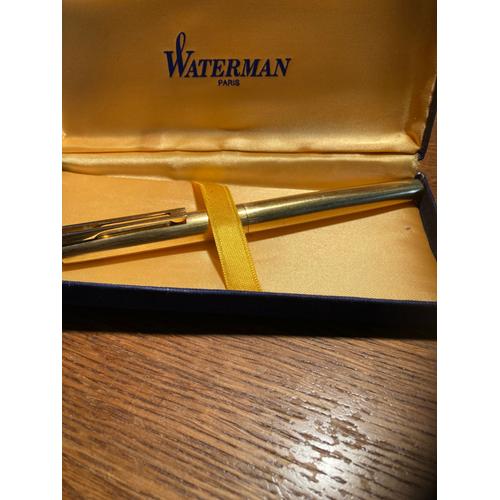 Stylo Waterman Plaqué Or 18 Carats Avec Plume Or