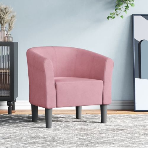 Vidaxl Chaise Cabriolet Rose Velours