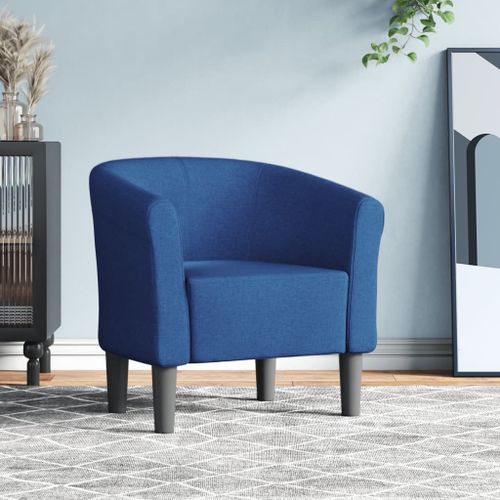 Vidaxl Chaise Cabriolet Bleu Tissu