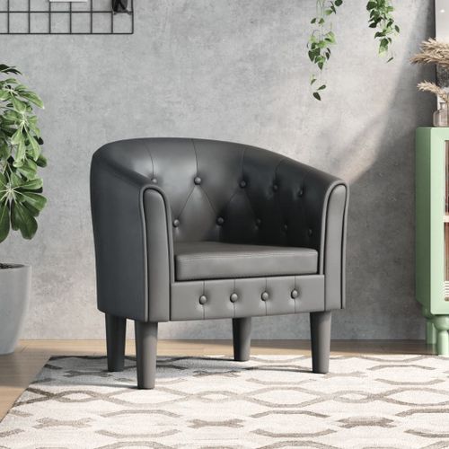 Vidaxl Fauteuil Cabriolet Gris Similicuir
