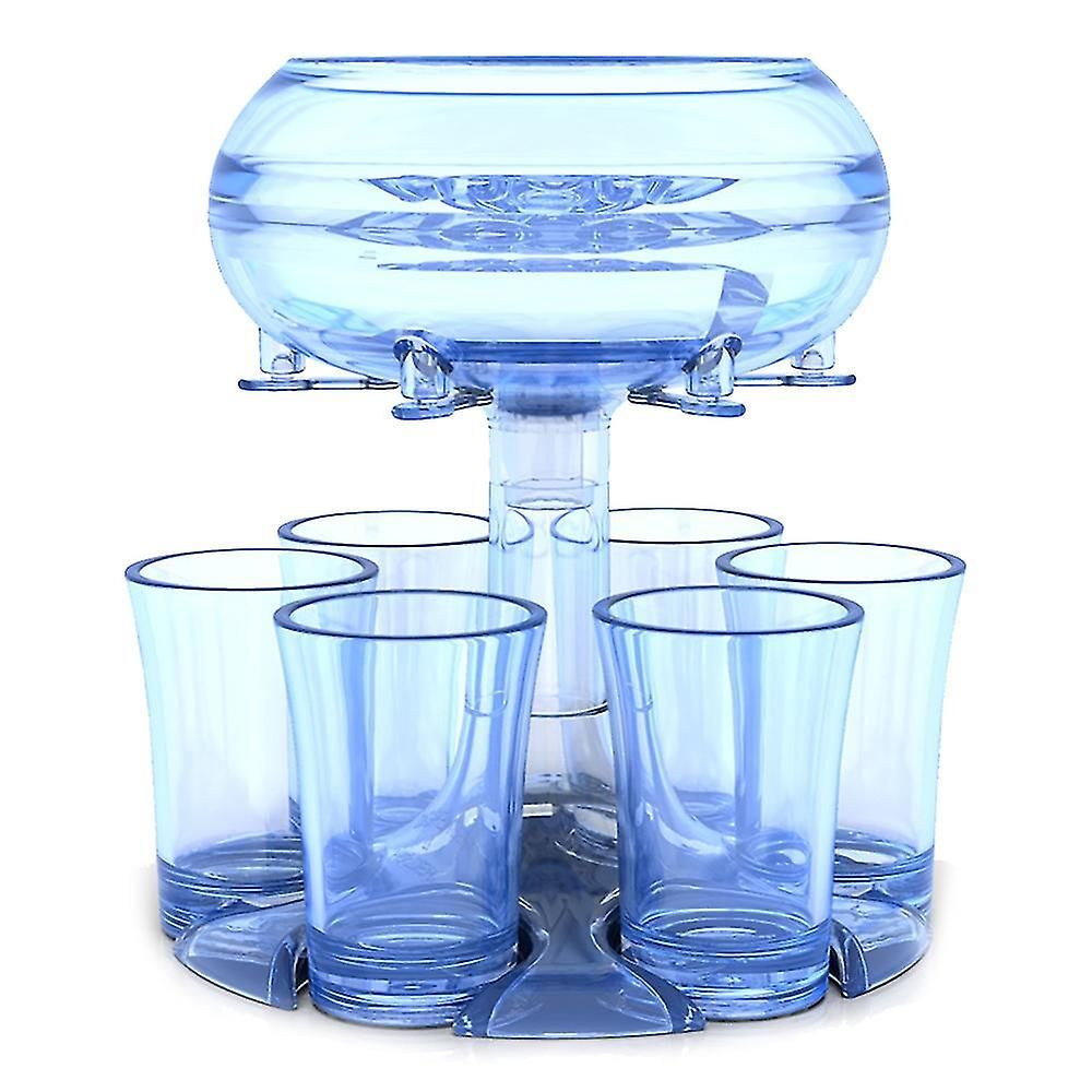 "Distributeur de verres ¿¿ shot, distributeur de 6 verres ¿¿ shot et support pour boire du liquide ¿¿ l'universit¿¿, au camping, aux f¿ºtes d'anniversaire ¿¿ la maison, bleu ciel"