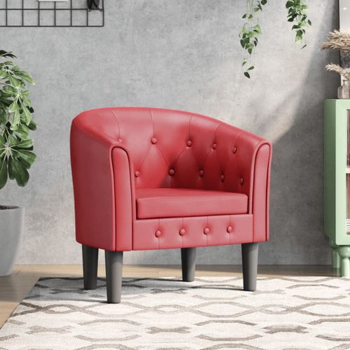 Vidaxl Fauteuil Cabriolet Rouge Bordeaux Similicuir